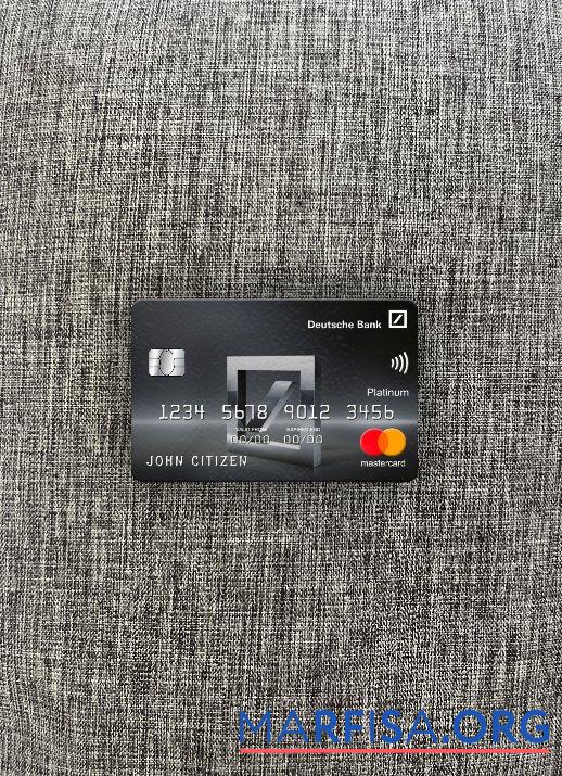 Blank Mexico Deutsche bank mastercard platinum photolook front real example